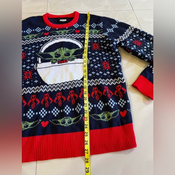 Star Wars Geeknet The Mandalorian Child Baby Yoda Ugly Holiday Unisex size L - Picture 5 of 16